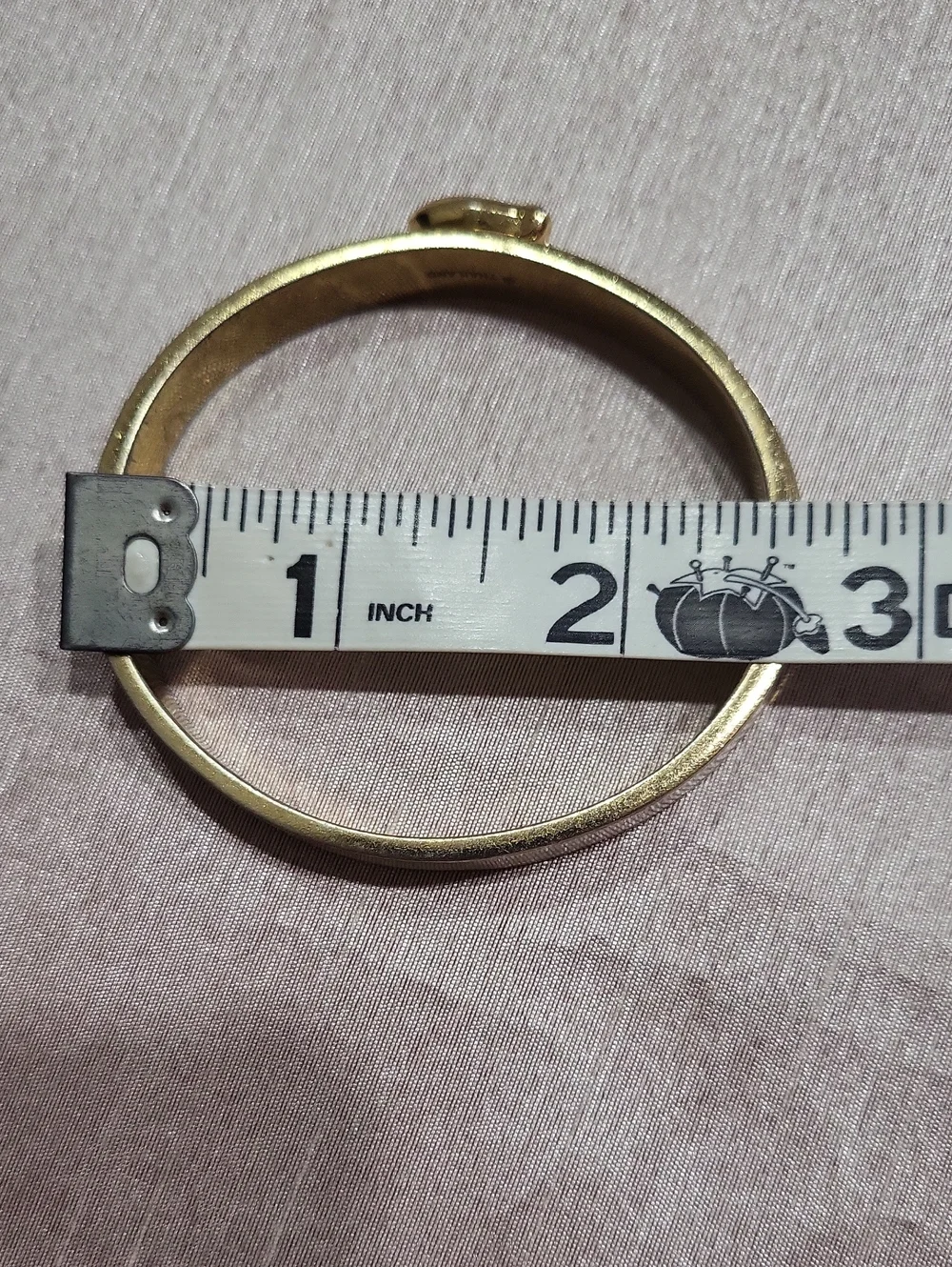 Coach White Enamel Bangle Bracelet with Gold 'C' Accent